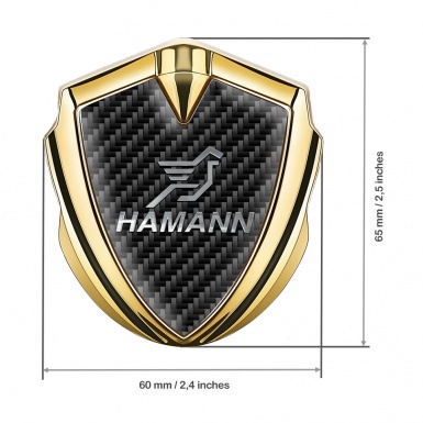 Hamann Emblem Car Badge Gold Black Carbon Chrome Pegasus Logo