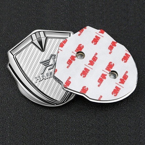 Hamann Badge Self Adhesive Silver White Carbon Chrome Pegasus Logo