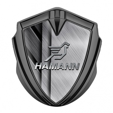 Hamann Emblem Logo Schriftzug Aufkleber Graphit Tonfarbe Eisen Elemente Effekt 