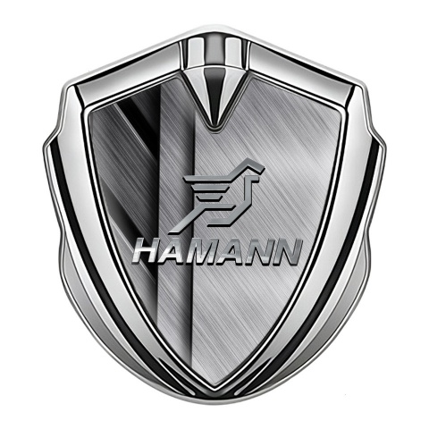 Hamann Domed Emblem Silver Brushed Elements Chrome Pegasus Logo