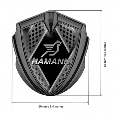 Hamann Emblem Ornament Graphite Metal Blades Chrome Pegasus Logo