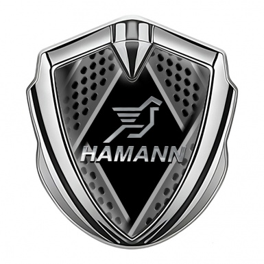 Hamann Seitenflugel Emblem Aufkleber Silbertonfarbe Metallklingen Effekt