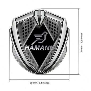 Hamann Emblem Ornament Silver Metal Blades Chrome Pegasus Logo