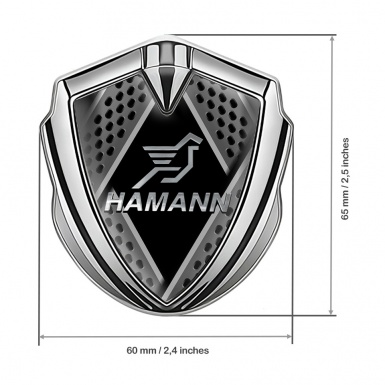 Hamann Seitenflugel Emblem Aufkleber Silbertonfarbe Metallklingen Effekt