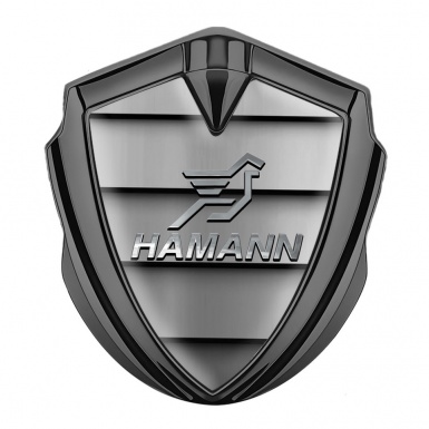 Hamann Emblem Ornament Graphite Grille Motif Chrome Pegasus Logo