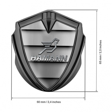 Hamann Emblem Ornament Graphite Grille Motif Chrome Pegasus Logo