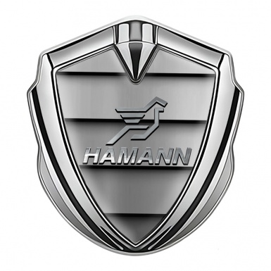 Hamann Emblem Ornament Silver Grille Motif Chrome Pegasus Logo