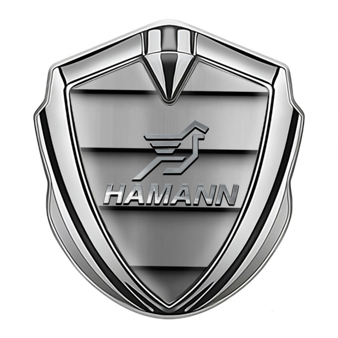 Hamann Emblem Ornament Silver Grille Motif Chrome Pegasus Logo