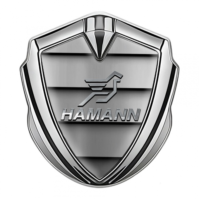 Hamann Emblem Abzeichen Silbertonfarbe Auto Gitter Effekt