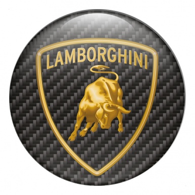 Lamborghini Wheel Emblem for Center Caps Full Carbon Edition