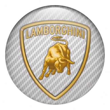 Lamborghini Wheel Emblems for Center Caps Light Carbon Edition