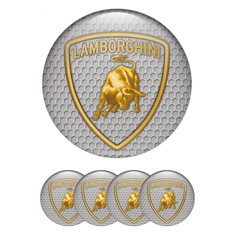 Lamborghini Emblems for Wheel Center Caps Honey Comb Edition