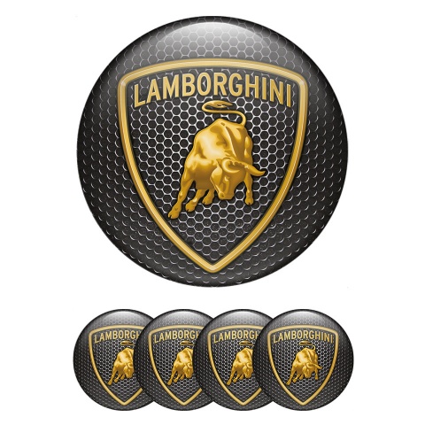 Lamborghini Silicone Emblems for Center Caps Mesh Edition