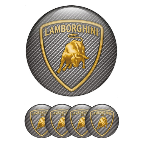Lamborghini Silicone Emblems for Center Caps Carbon Design