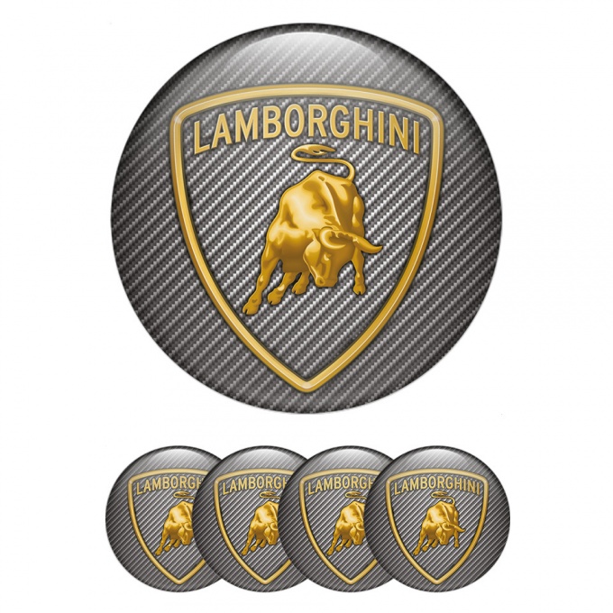 Lamborghini Silicone Emblems for Center Caps Carbon Design