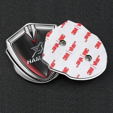 Hamann Emblem Fender Badge Silver Crimson Elements Chrome Logo