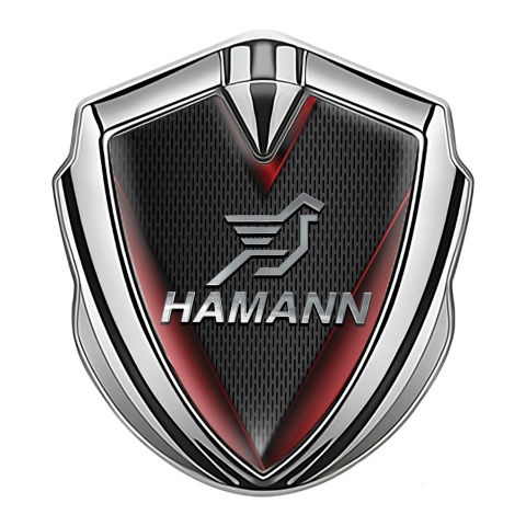 Hamann Emblem Fender Badge Silver Crimson Elements Chrome Logo