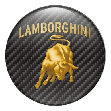 Lamborghini Silicone Stickers for Wheel Center Caps Carbon Style