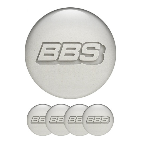 BBS Sticker Wheel Center Hub Cap Light Gray Comfort