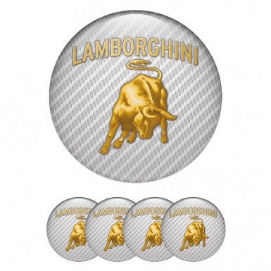 Lamborghini Emblems for Wheel Center Caps Light Carbon