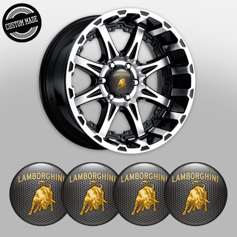 Lamborghini Emblems for Wheel Center Caps Mesh Design