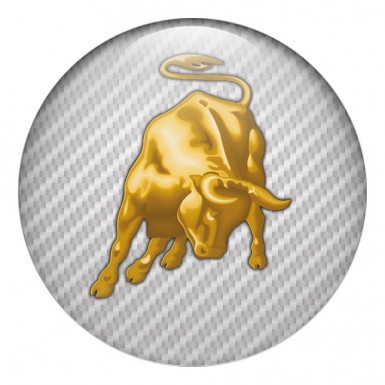 Lamborghini Emblem for Wheel Caps Light Carbon Bull Logo Edition