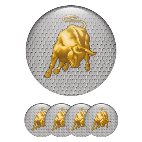 Lamborghini Emblem for Wheel Caps Honey Comb Bull Logo Edition