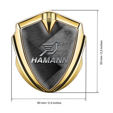 Hamann Emblem Aufkleber Autozubehor Goldtonfarbe Zerkratzte Oberflache Auflage