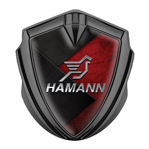 Hamann Silicon Emblem Graphite Red Brazed Surface Chrome Pegasus