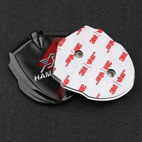 Hamann Silicon Emblem Graphite Red Brazed Surface Chrome Pegasus