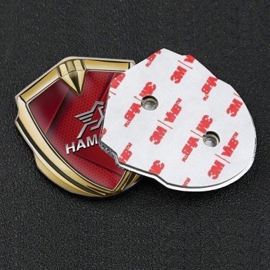 Hamann Emblem Car Badge Gold Red Hexagon Texture Chrome Pegasus