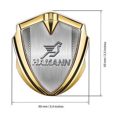 Hamann Metal Emblem Self Adhesive Gold Steel Panel Chrome Pegasus