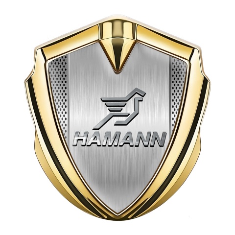 Hamann Metal Emblem Self Adhesive Gold Steel Panel Chrome Pegasus