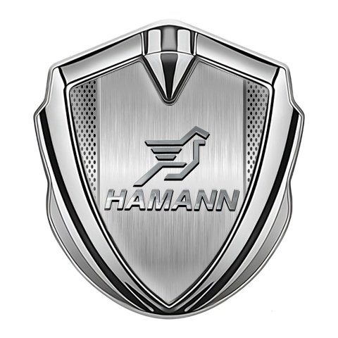 Hamann Metal Emblem Self Adhesive Silver Steel Panel Chrome Pegasus