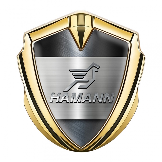 Hamann Emblem Abzeichen Goldtonfarbe Metall panel Design