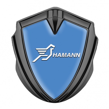 Hamann Emblem Ornament Graphite Ice Blue Base White Pegasus Logo