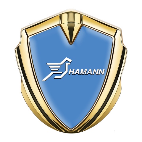 Hamann Emblem Ornament Gold Ice Blue Base White Pegasus Logo