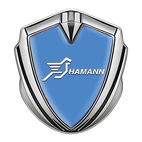 Hamann Emblem Ornament Silver Ice Blue Base White Pegasus Logo