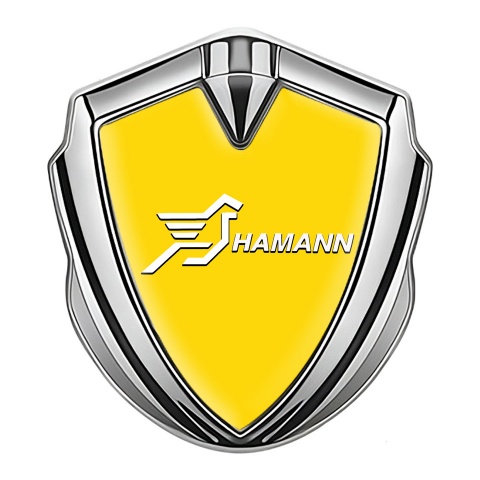 Hamann Bodyside Domed Emblem Silver Yellow Base White Pegasus Logo