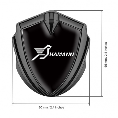 Hamann 3d Emblem Badge Gold Black Base White Pegasus Logo