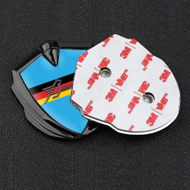 Hamann Silicon Emblem Badge Graphite Glacial Blue Germany Flag Design