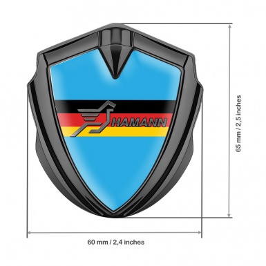 Hamann Silicon Emblem Badge Graphite Glacial Blue Germany Flag Design