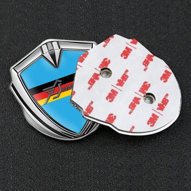 Hamann Silicon Emblem Badge Silver Glacial Blue Germany Flag Design