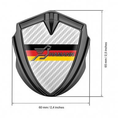 Hamann Badge Self Adhesive Graphite White Carbon Germany Flag Design