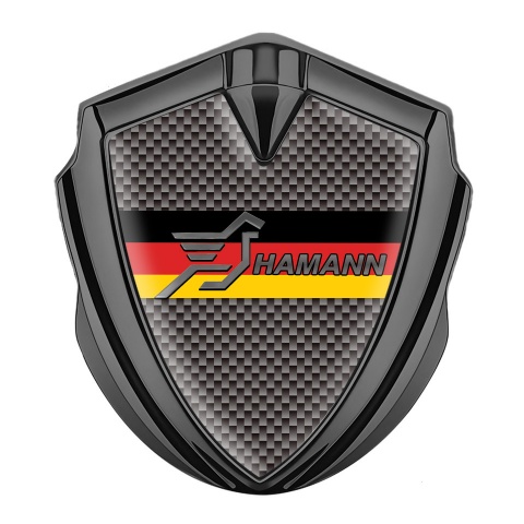 Hamann Emblem Fender Badge Graphite Carbon Fiber Germany Flag Design