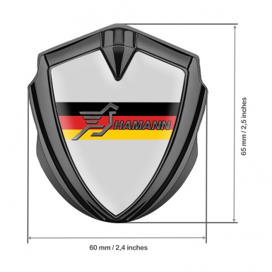 Hamann Emblem Self Adhesive Graphite Grey Base Germany Flag Design