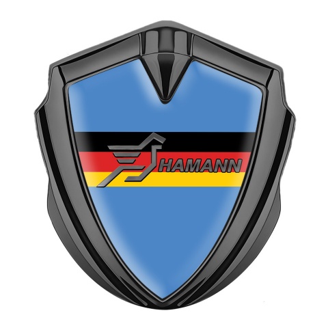 Hamann Metal Emblem Badge Graphite Blue Base Germany Flag Design