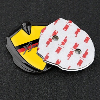 Hamann Bodyside Domed Emblem Graphite Yellow Base Germany Flag Design