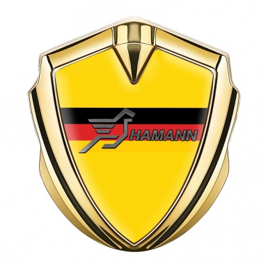 Hamann Bodyside Domed Emblem Gold Yellow Base Germany Flag Design