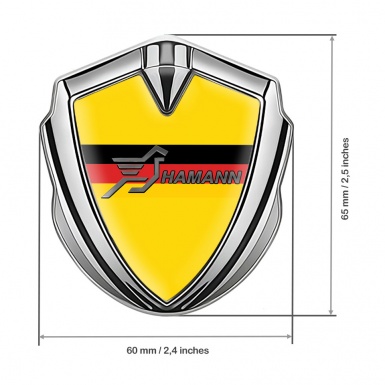 Hamann Bodyside Domed Emblem Silver Yellow Base Germany Flag Design